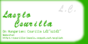 laszlo csurilla business card